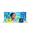 10x20 FlexPop™ Trade Show Booth with Center Panel and Dual Counters