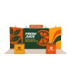 10x20 Modular FlexZip™ Trade Show Booth with Slanted-Top Panels and Header