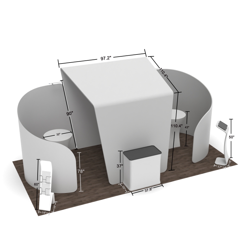 10x20 Modular FlexZip Media Booth 20.2