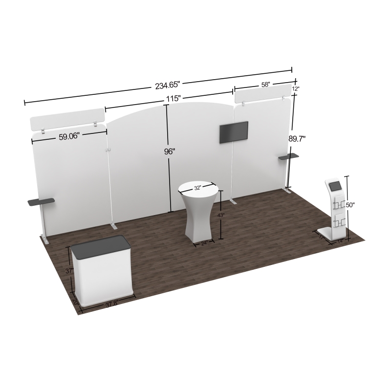 10x20 Modular FlexZip Media Booth 20.4