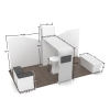 10x20 Modular FlexZip Media Booth 20.5