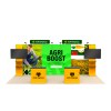 10x20 Straight FlexZip™ Media Trade Show Booth with Dual TV-Mount Shelving
