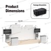 10x20 Straight FlexZip™ Media Trade Show Booth with Dual TV-Mount Shelving