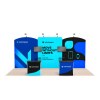 10x20 Modular FlexZip™ Media Trade Show Booth with Dual TV Mounts