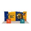 10x20 Modular FlexZip™ Media Trade Show Booth with Four Panels and Dual TV Mounts
