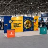 10x20 Modular FlexZip™ Media Trade Show Booth with Four Panels and Dual TV Mounts