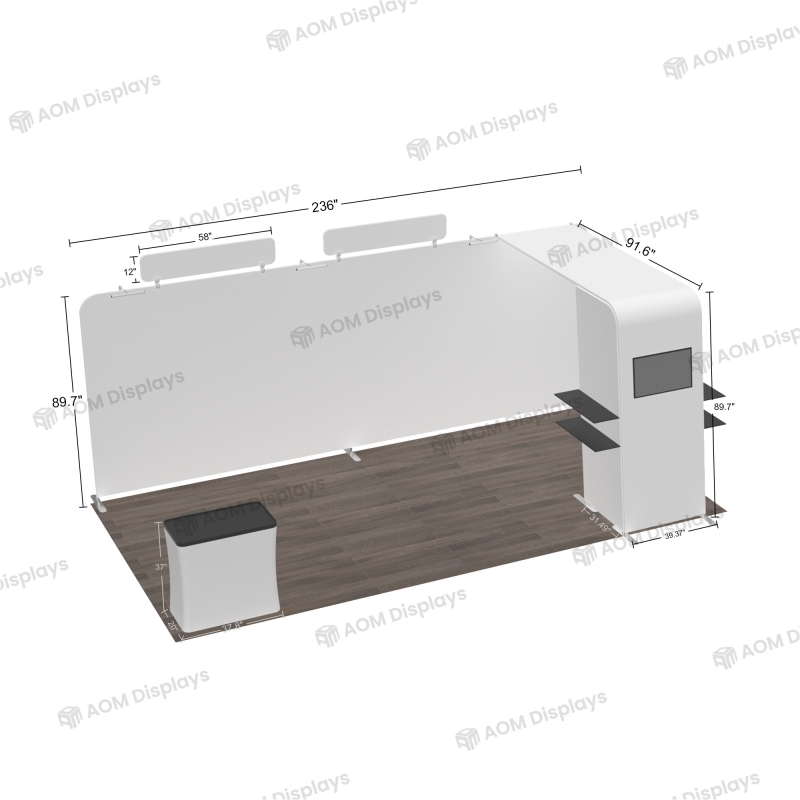 10x20 Modular FlexZip Media Booth 20.9