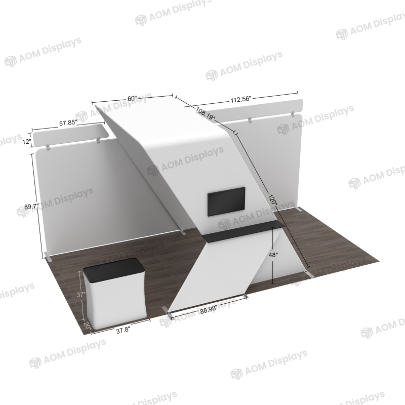 10x20 Modular FlexZip Media Booth 20.10