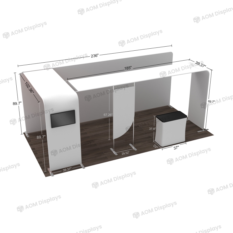 10x20 Modular FlexZip Media Booth 20.11
