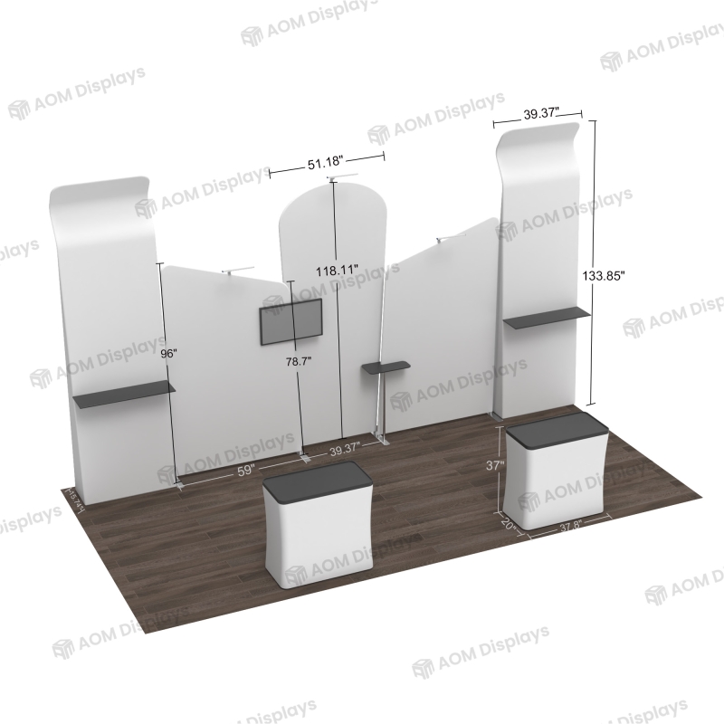 10x20 Modular FlexZip Media Booth 20.12
