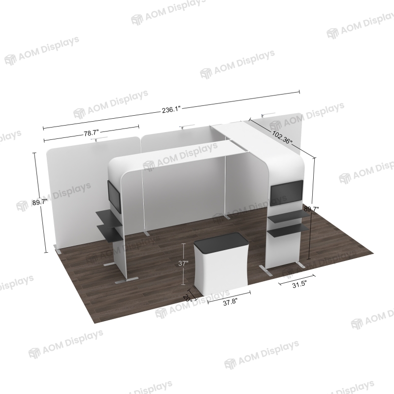 10x20 Modular FlexZip Media Booth 20.14