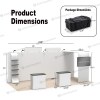 10x20 Straight FlexZip™ Media Trade Show Booth with 4-Tier Shelving and TV Mount