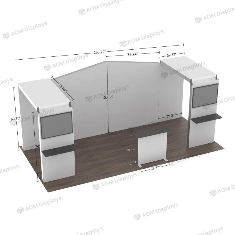 20ft ProFrame SEG Backlit Booth 20.3