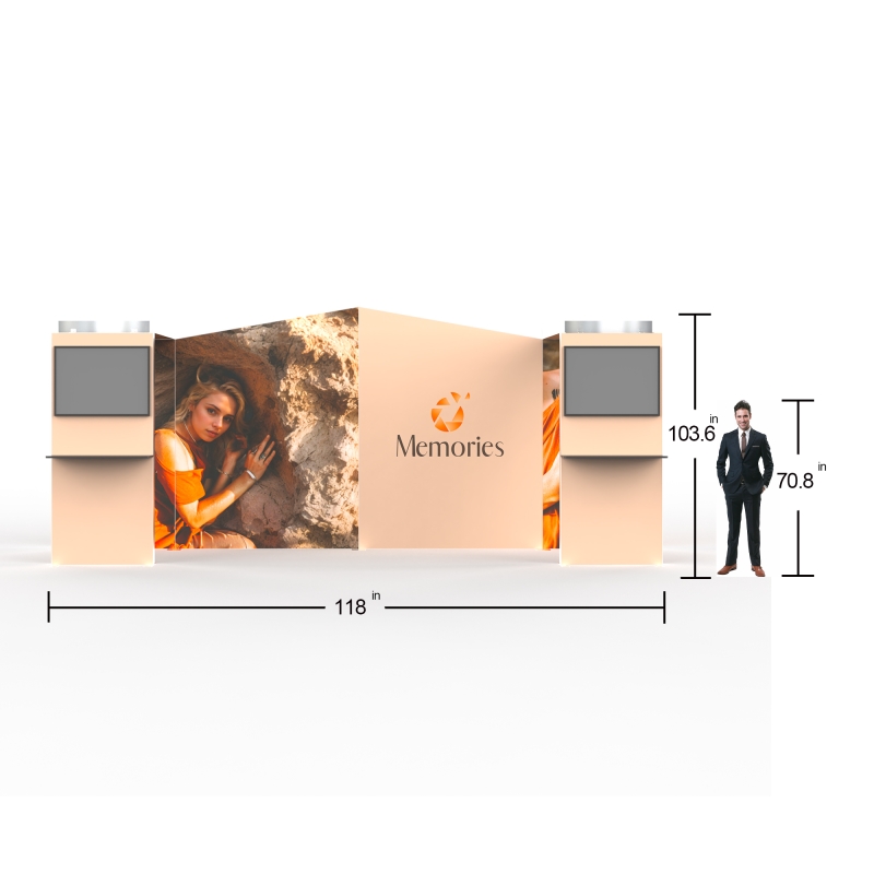 20ft ProFrame SEG Backlit Booth 20.3