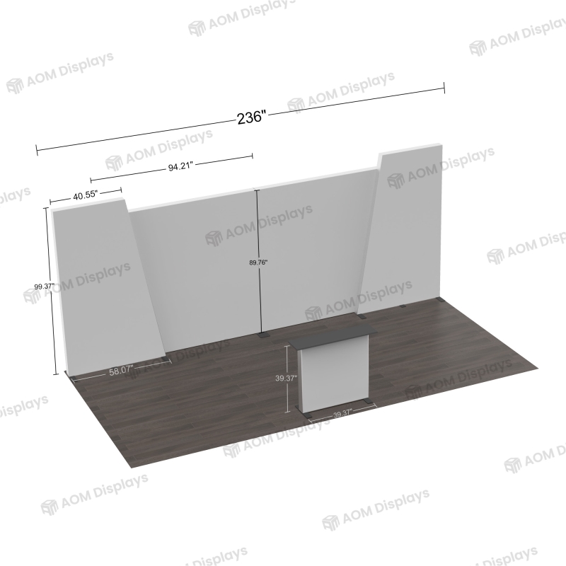 20ft ProFrame SEG Backlit Booth 20.4