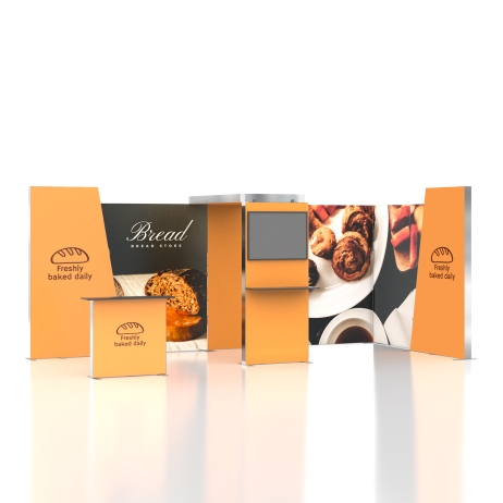 20ft ProFrame SEG Backlit Booth 20.6