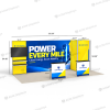 10x20 SEG Backlit Trade Show Booth with Storage Room and TV Display Shelves