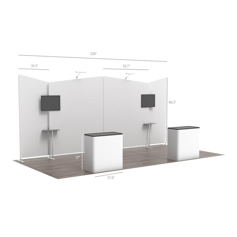 Modular 20ft FlexZip Media Booth 20.4