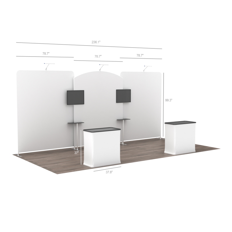 Modular 20ft FlexZip Media Booth 20.3