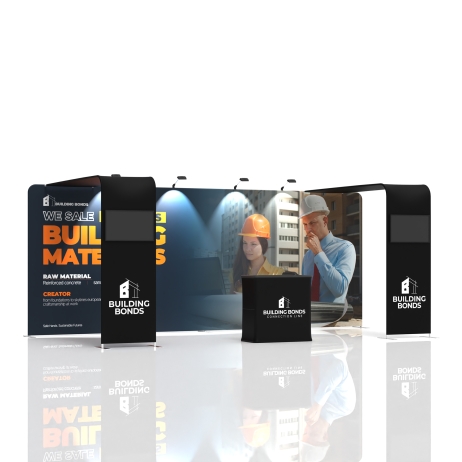 20ft Straight FlexZip Media Booth 20.4