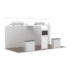 20ft Straight FlexZip Media Booth 20.5