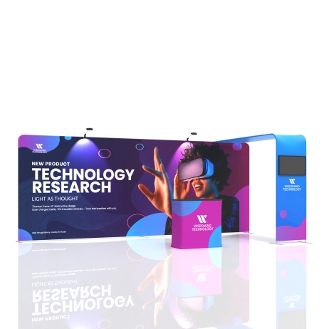 20ft Straight FlexZip Media Booth 20.6