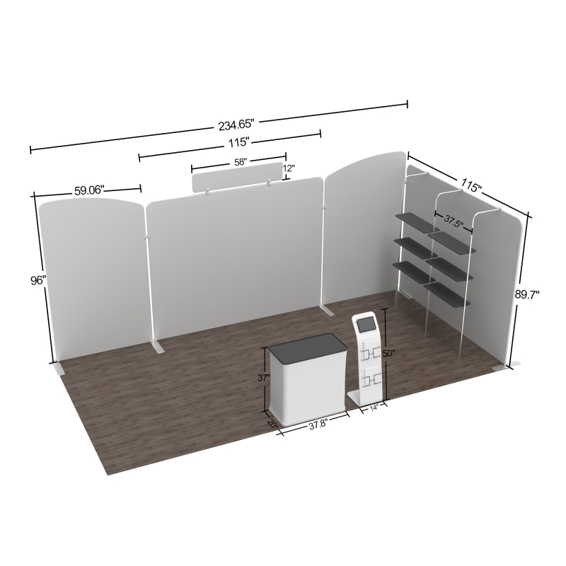 10x20 Modular FlexZip Booth 20.5
