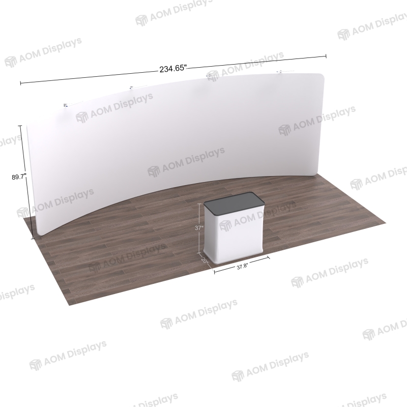20ft Curved FlexZip Booth 20.1