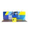 10x20 Custom Waveline Trade Show Display 04 | with 2 Hard Case/Podium