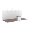 10x20 Custom Waveline Trade Show Display 04 | with 2 Hard Case/Podium