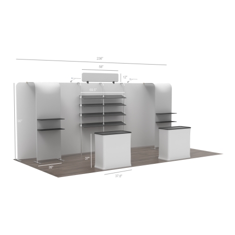 20ft Straight FlexZip Booth 20.4