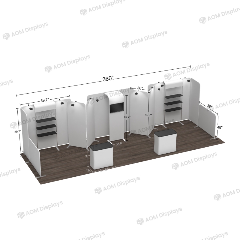 10x30 Modular FlexZip Media Booth 30.1
