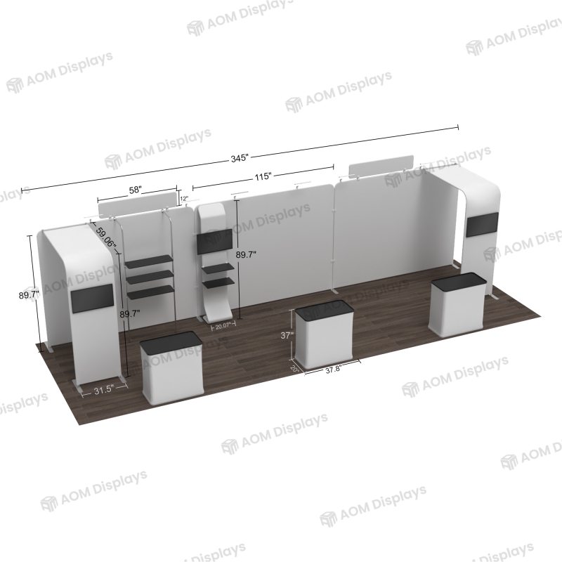 10x30 Modular FlexZip Media Booth 30.2