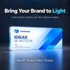 10x30 Backlit Tension Fabric Trade Show Booth with Dual Podium Counters