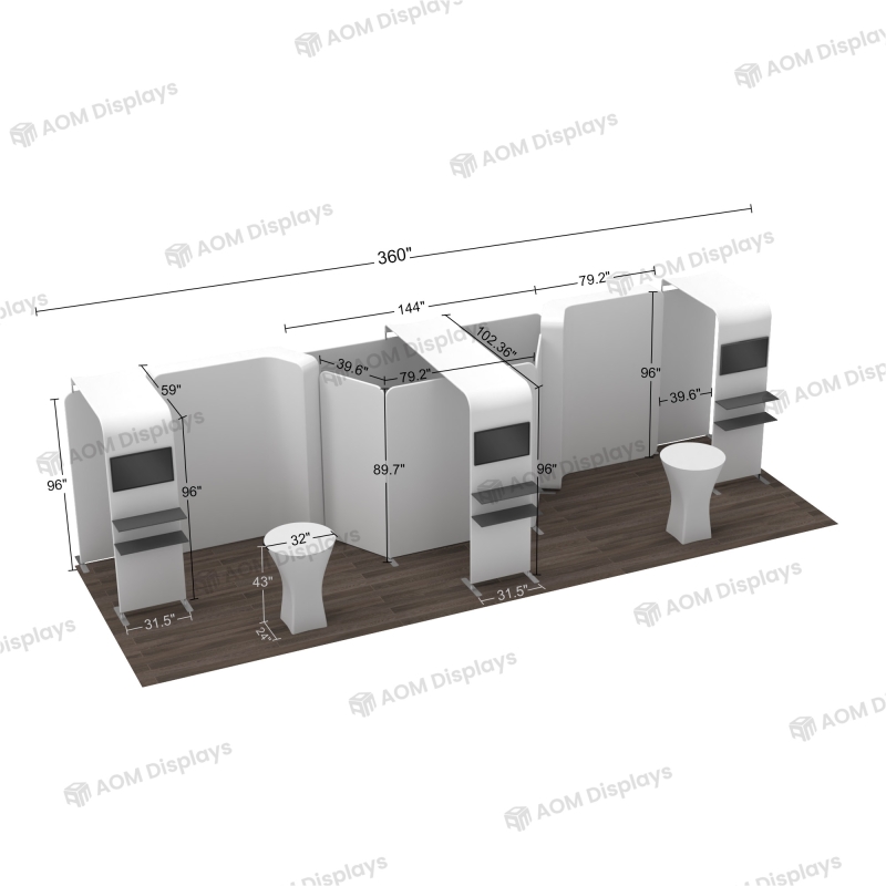 10x30 Flexible Trade Show Booth 30.5