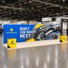 10x30 Straight FlexZip™ Trade Show Booth with Full Backwall and Dual Counters