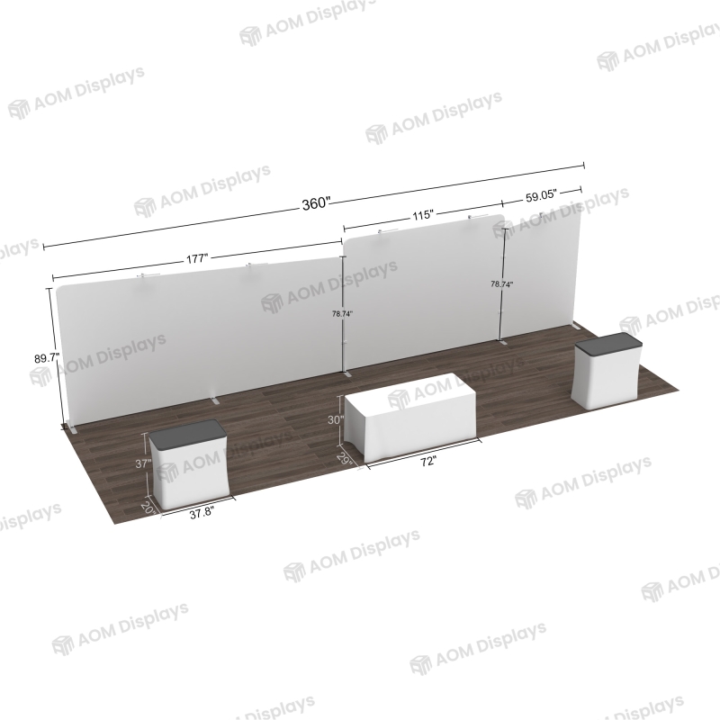 10x30 Inline FlexZip Booth 30.3