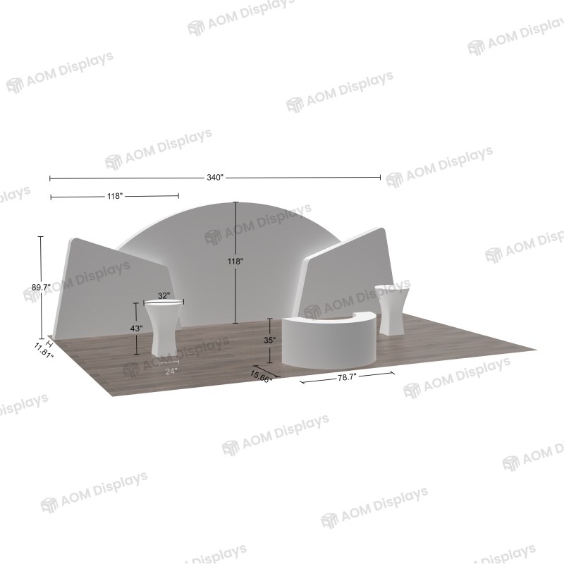 20x30 Backlit Trade Show Booth Kit A