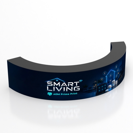Arc-Shaped Trade Show Reception Counter