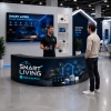 Arc-Shaped Trade Show Reception Counter