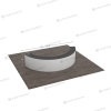 Arc-Shaped Trade Show Reception Counter