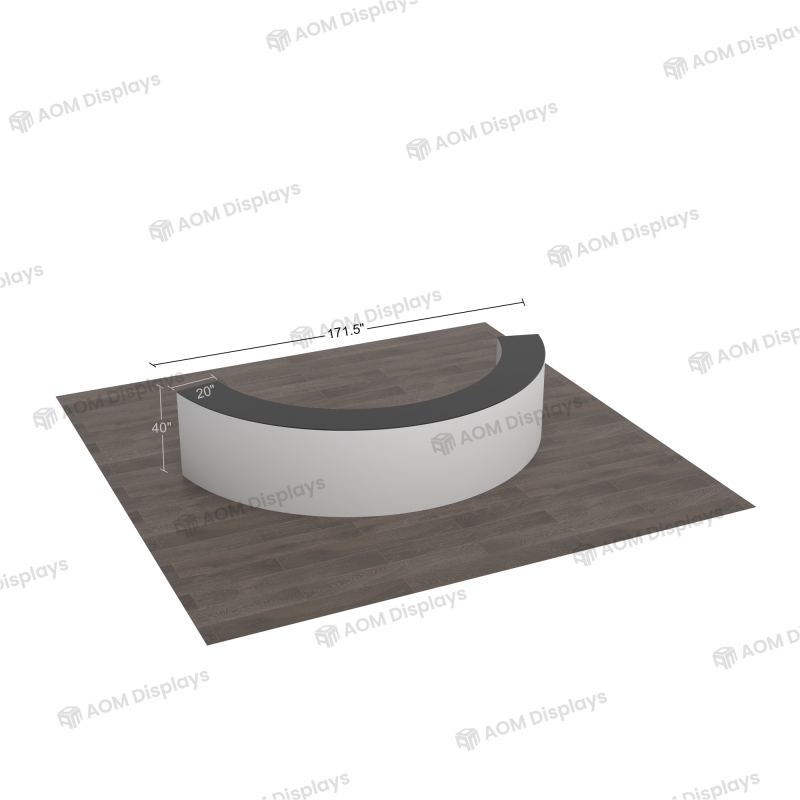 Arc-Shaped Trade Show Reception Counter