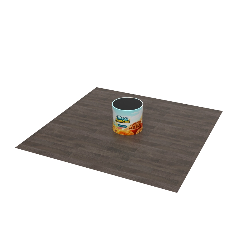 Backlit Round Fabric Podium Counter