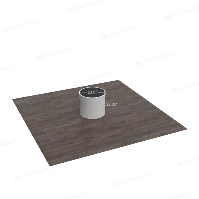 Backlit Round Fabric Podium Counter