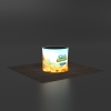 Backlit Round Fabric Podium Counter