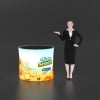 Backlit Round Fabric Podium Counter