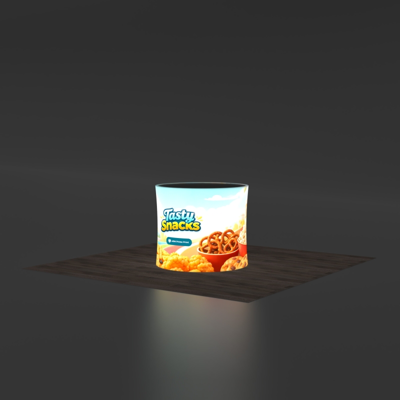 Backlit Round Fabric Podium Counter