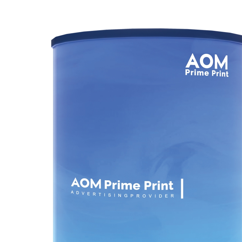 Oval Pop up Backlit Counter or Podium with Custom Graphics for Trade Show