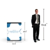 2.6 x 3.2ft Retangular Pop up Backlit Trade Show Counter with Custom SEG Graphic