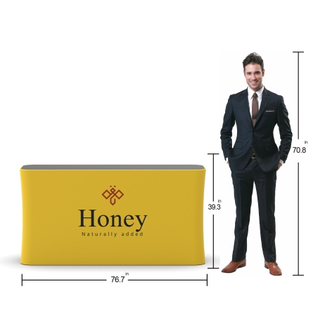 Folding Rectangle Trade Show Counter